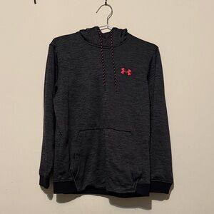 Under Armour Men's Charcoal Hoodie with Red Logo